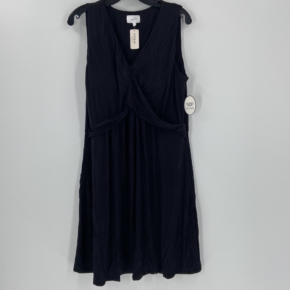Soma Soft Jersey V-Neck Short Bra Dress Medium - Picture 3 of 11
